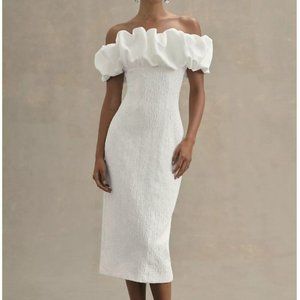 MISHA Emberlyn Off-The-Shoulder Bubble Midi Dress